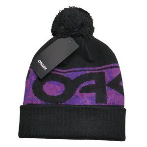 Oakley Adult Pom Beanie Wanderlust Blackout Snowboarding Ski Winter Snowboard